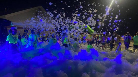 Nighttime Glow Foam Party